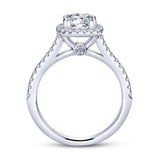 Gabriel & Co. 14k White Gold Contemporary Halo Engagement Ring