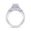 Gabriel & Co. 14k White Gold Contemporary Halo Engagement Ring