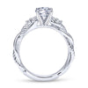 Gabriel & Co. 14k White Gold Hampton Twisted Engagement Ring