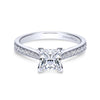 Gabriel & Co. 14k White Gold Contemporary Straight Engagement Ring