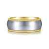 Gabriel & Co. 14k Two Tone Gold Exclusive Men's Wedding Band