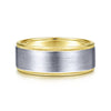 Gabriel & Co. 14k Two Tone Gold Exclusive Men's Wedding Band