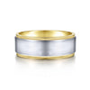 Gabriel & Co. 14k Two Tone Gold Exclusive Men's Wedding Band