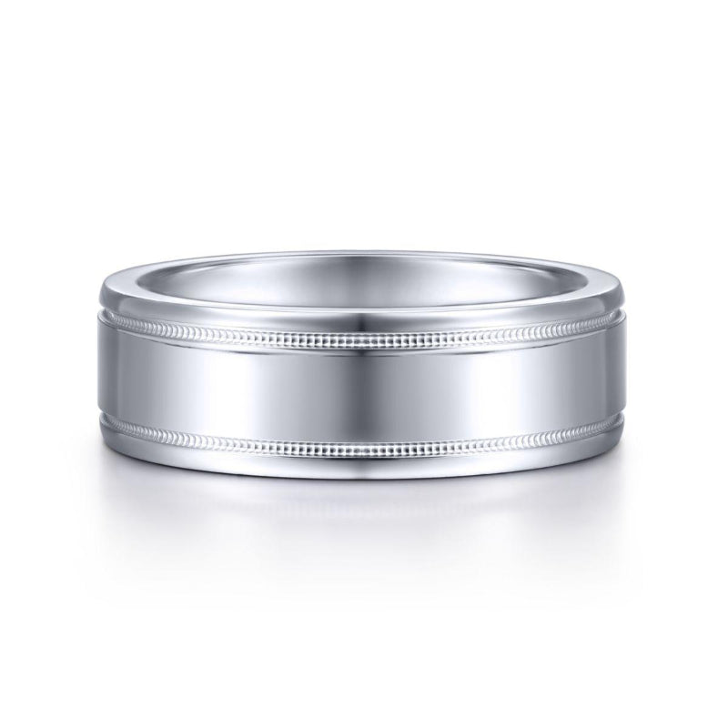 Gabriel & Co. 14k White Gold Exclusive Men's Wedding Band