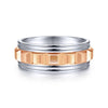 Gabriel & Co. 14k Two Tone Gold Exclusive Men's Wedding Band