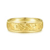 Gabriel & Co. 14k Yellow Gold Exclusive Men's Wedding Band