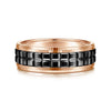 Gabriel & Co. 14k Rose Gold Exclusive Men's Wedding Band