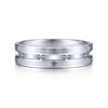 Gabriel & Co. 14k White Gold Classic Men's Wedding Band