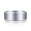 Gabriel & Co. 14k White Gold Classic Men's Wedding Band