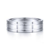 Gabriel & Co. 14k White Gold Classic Men's Wedding Band