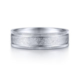 Gabriel & Co. 14k White Gold Classic Men's Wedding Band