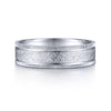 Gabriel & Co. 14k White Gold Classic Men's Wedding Band