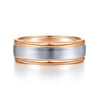 Gabriel & Co. 14k Two Tone Gold Signature Men's Wedding Band