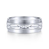 Gabriel & Co. 14k White Gold Signature Men's Wedding Band