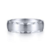 Gabriel & Co. 14k White Gold Signature Men's Wedding Band