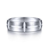 Gabriel & Co. 14k White Gold Signature Men's Wedding Band