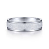 Gabriel & Co. 14k White Gold Signature Men's Wedding Band