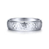 Gabriel & Co. 14k White Gold Signature Men's Wedding Band