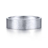 Gabriel & Co. 14k White Gold Signature Men's Wedding Band