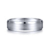 Gabriel & Co. 14k White Gold Signature Men's Wedding Band