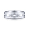 Gabriel & Co. 14k White Gold Signature Men's Wedding Band