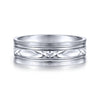 Gabriel & Co. 14k White Gold Signature Men's Wedding Band