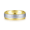 Gabriel & Co. 14k Two Tone Gold Signature Men's Wedding Band