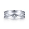 Gabriel & Co. 14k White Gold Signature Men's Wedding Band