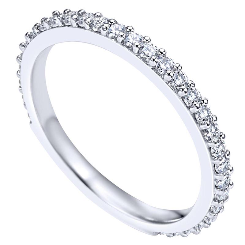 Gabriel & Co. 14k White Gold Stackable Diamond Ring