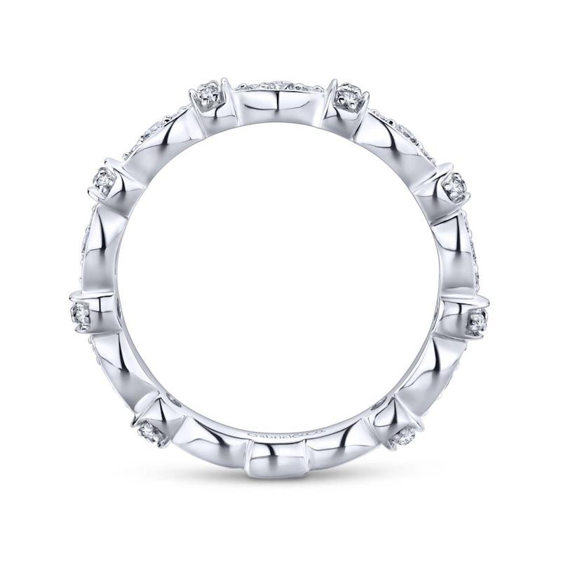 Gabriel & Co. 14k White Gold Stackable Diamond Ring