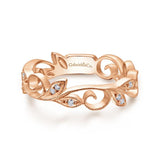 Gabriel & Co. 14k Rose Gold Stackable Diamond Ring