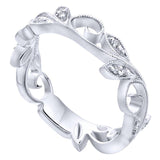 Gabriel & Co. 14k White Gold Stackable Diamond Ring
