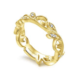 Gabriel & Co. 14k Yellow Gold Stackable Diamond Ring