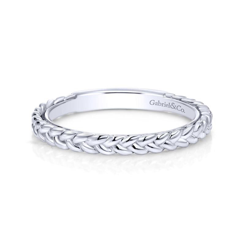 Gabriel & Co. 14k White Gold Stackable Ring