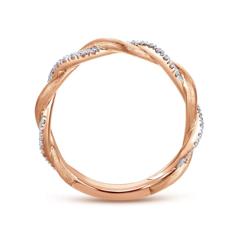 Gabriel & Co. 14k Rose Gold Stackable Diamond Ring