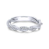 Gabriel & Co. 14k White Gold Stackable Diamond Ring