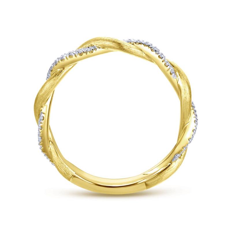 Gabriel & Co. 14k Yellow Gold Stackable Diamond Ring