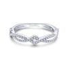 Gabriel & Co. 14k White Gold Stackable Diamond Ring