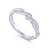 Gabriel & Co. 14k White Gold Stackable Diamond Ring