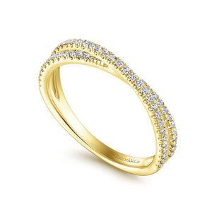 Gabriel & Co. 14k Yellow Gold Stackable Diamond Ring