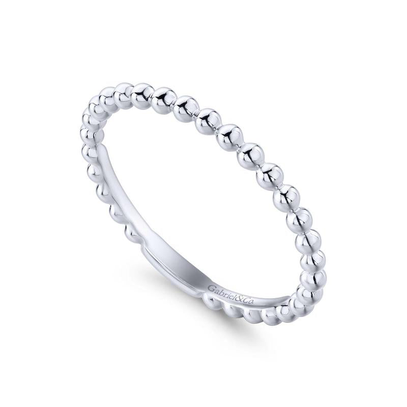 Gabriel & Co. 14k White Gold Stackable Ring