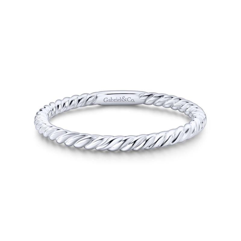 Gabriel & Co. 14k White Gold Stackable Ring