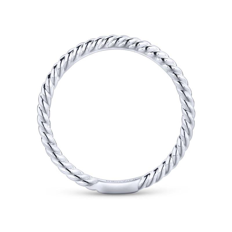 Gabriel & Co. 14k White Gold Stackable Ring