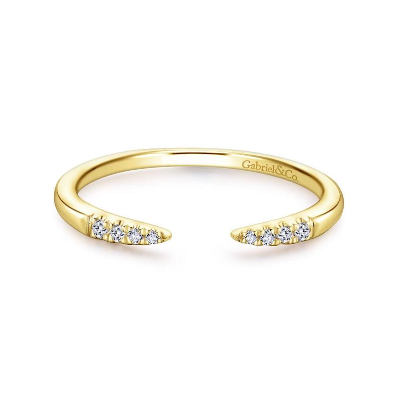 Gabriel & Co. 14k Yellow Gold Stackable Diamond Ring