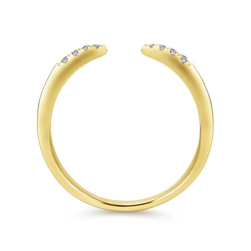 Gabriel & Co. 14k Yellow Gold Stackable Diamond Ring