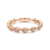 Gabriel & Co. 14k Rose Gold Stackable Diamond Ring