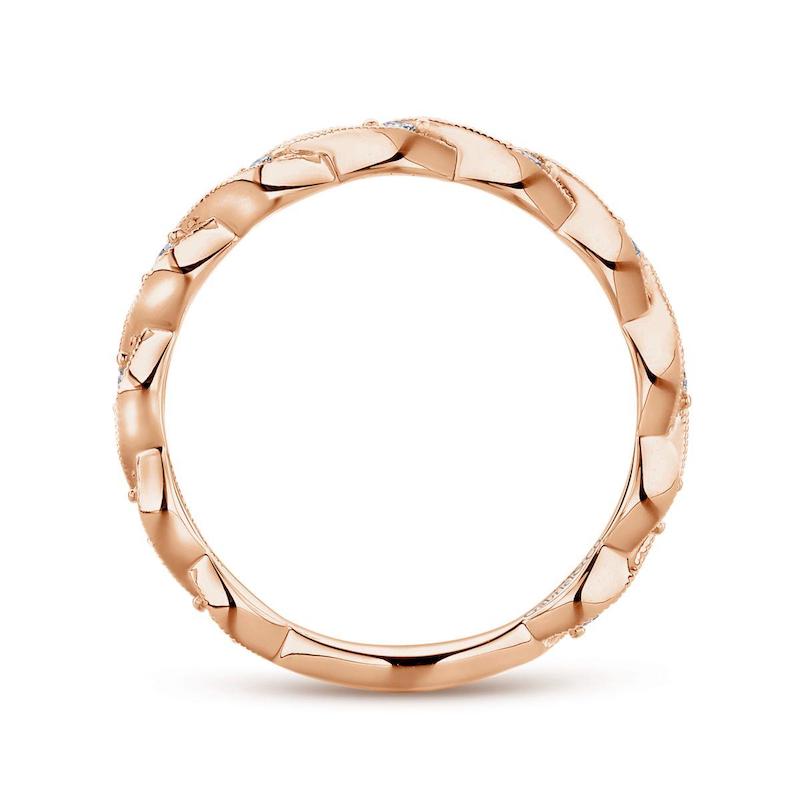 Gabriel & Co. 14k Rose Gold Stackable Diamond Ring