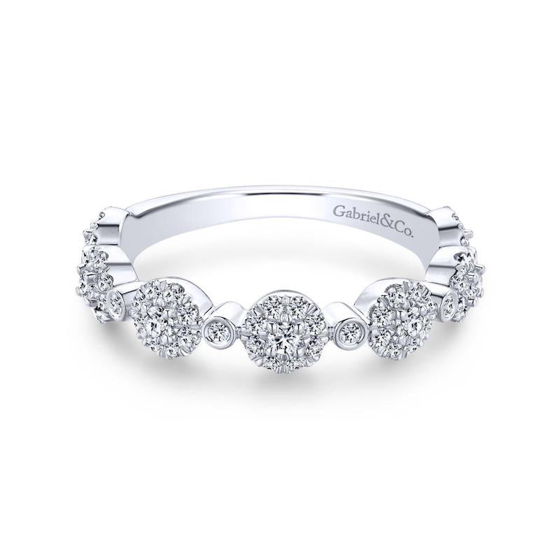 Gabriel & Co. 14k White Gold Stackable Diamond Ring