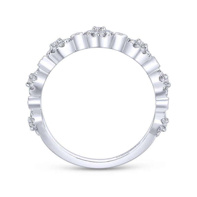 Gabriel & Co. 14k White Gold Stackable Diamond Ring