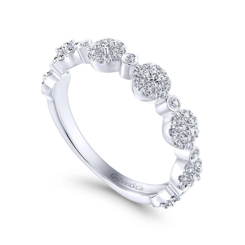 Gabriel & Co. 14k White Gold Stackable Diamond Ring